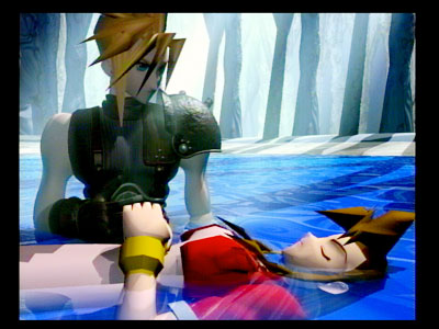 Cloud and Aerith